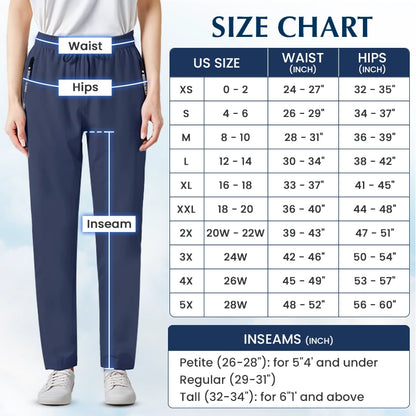 Puremance - Women's Ultra Soft Stretch Perfect Drape Casual Pants