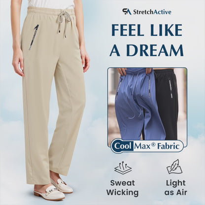 Puremance - Women's Ultra Soft Stretch Perfect Drape Casual Pants